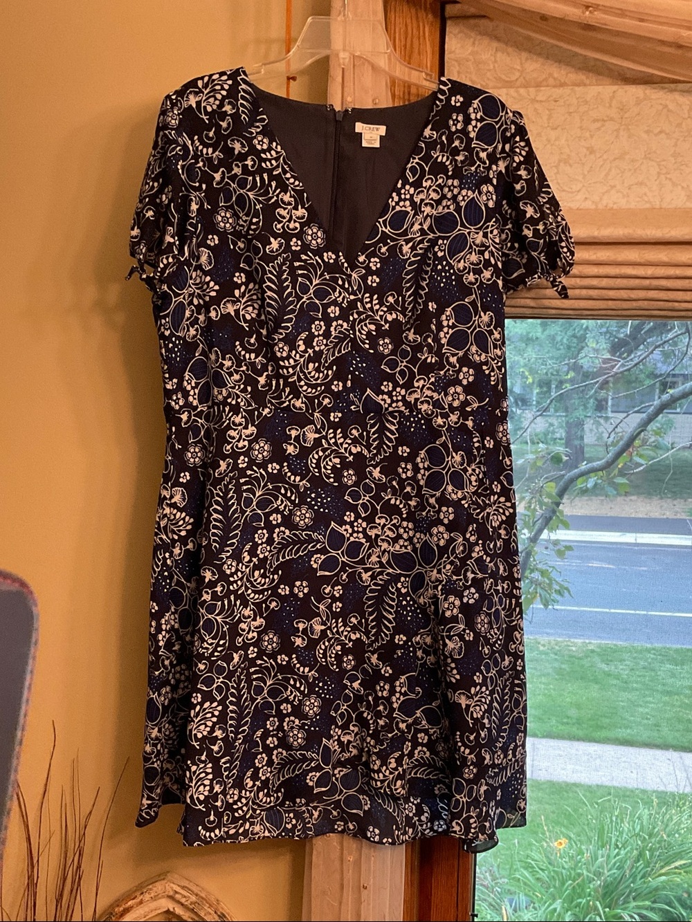 J Crew Navy Floral dress 16